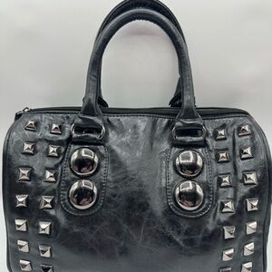 Aldo Studded Black Faux Leather Y2K Handbag